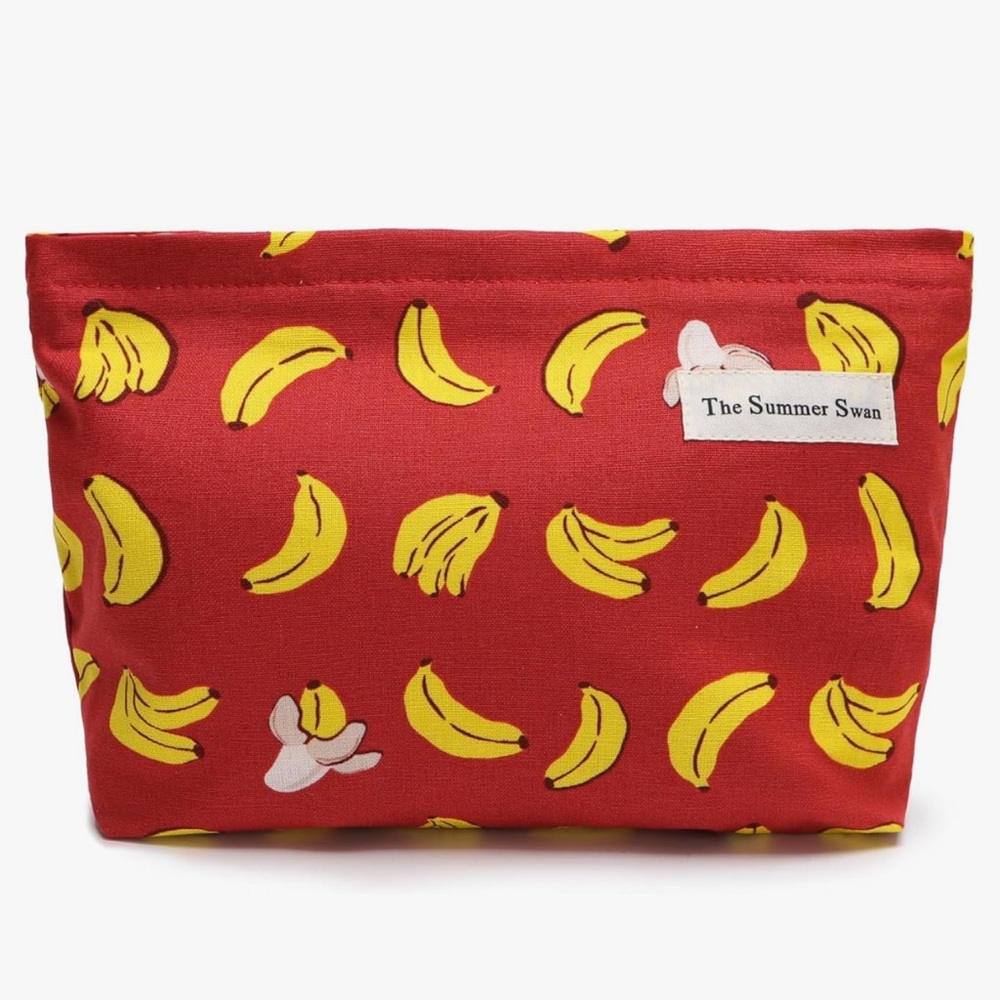 ✨BNWT - The Summer Swan Large Aesthetic Makeup Bag - Banana✨